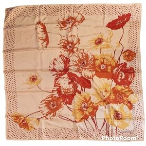 Valentino Square Floral Silk Scarf NEW